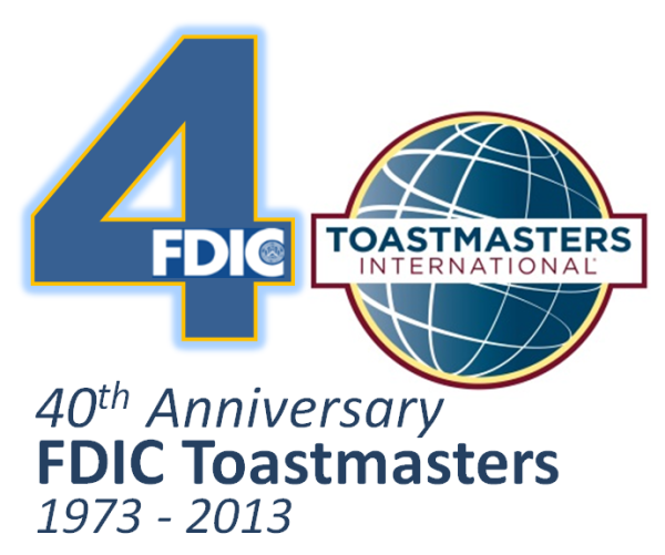 FDIC Toastmasters 40th Anniversary Logo